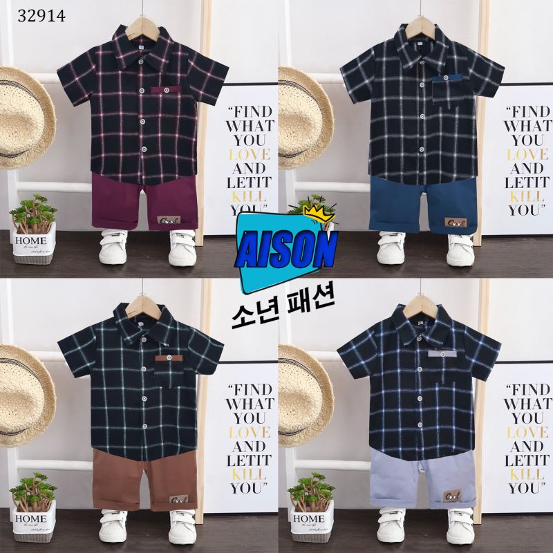 Grosir setelan kemeja aison FLANEL  size 468 (234th) @48500 x3pcs