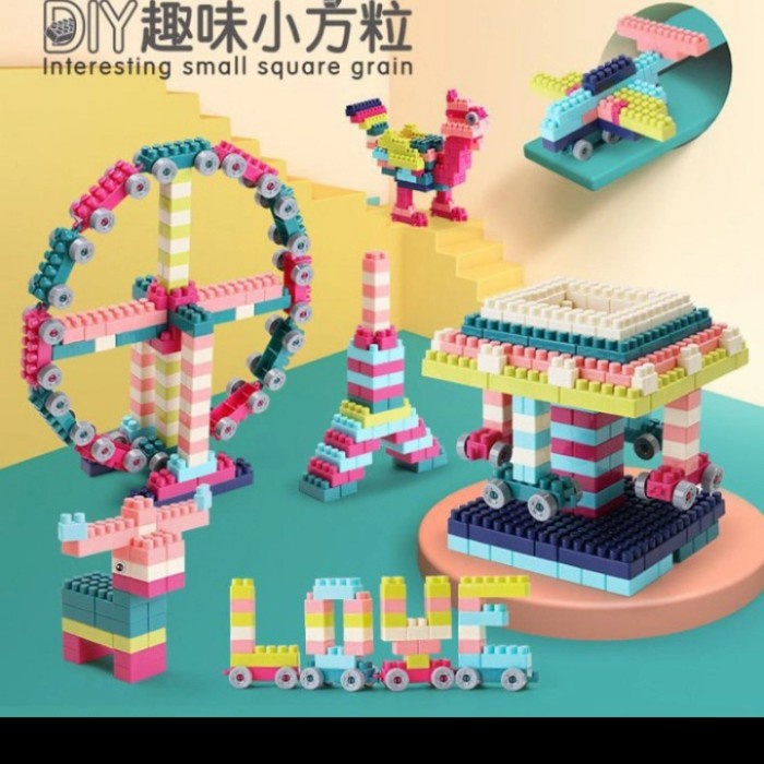 Terlaris Interesting Building Block ,Diy Small Square Grain