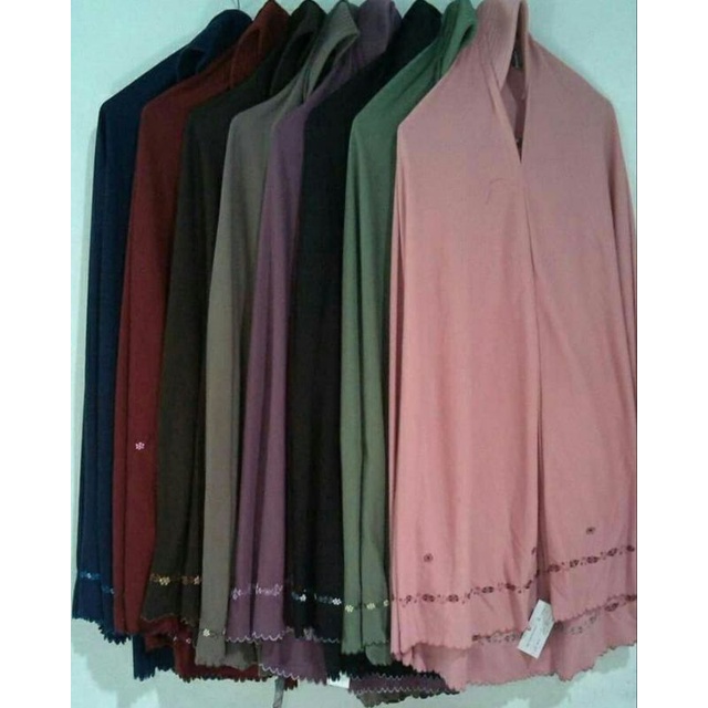 JILBAB KAOS BORDIR plus cadar