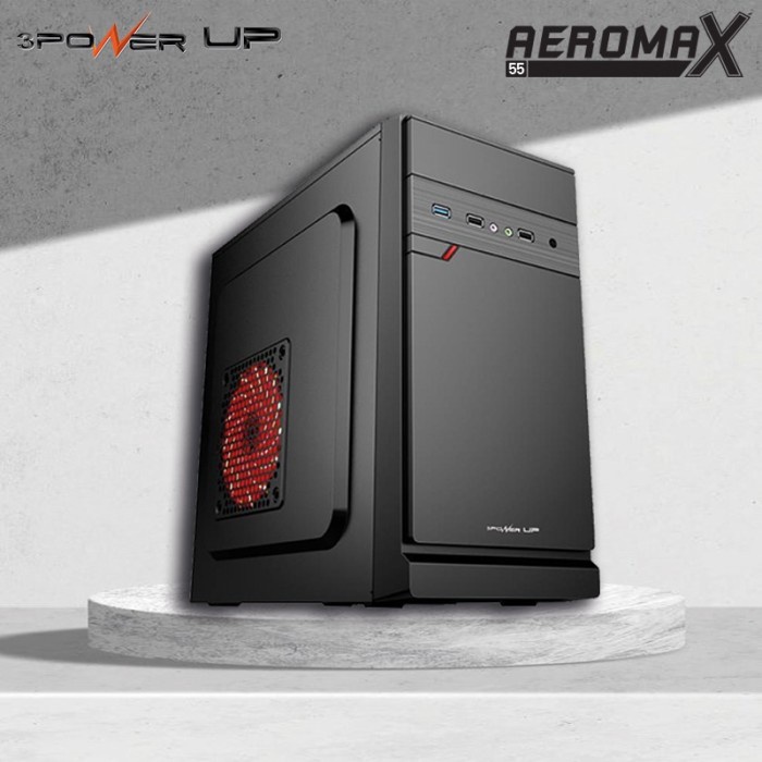 Casing PC 3 Power Up AEROMAX AM-550 with PSU 500W m-ATX Case