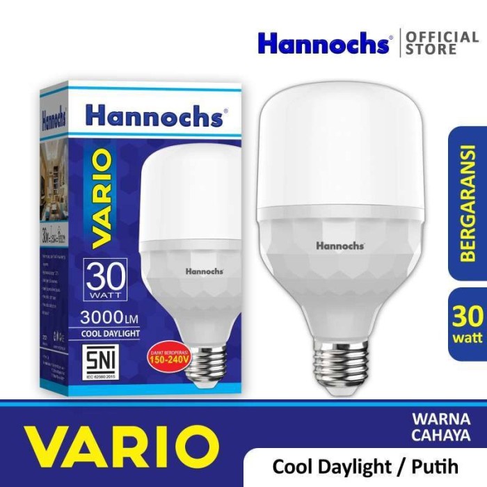 lampu led Lampu LED Hannochs VARIO LED Bulb 30 Watt Bohlam - CAHAYA PUTIH(U7P4) lampu led super tera