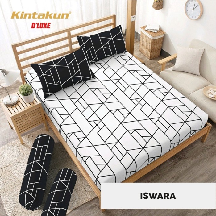 Sprei Sprei Kintakun Queen uk 160x200 Tinggi 30 cm Seprei Kasur No 2 - Iswara(B5B4) Sprei Katun Jepa