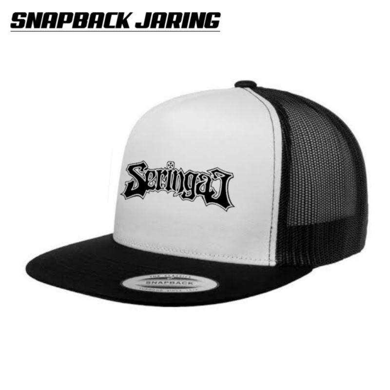 Topi Snapback jaring / Topi seringai / Topi polos