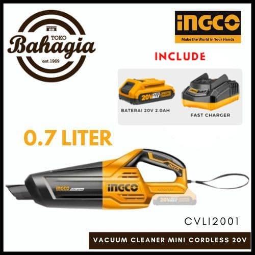 Terlaris Vakum Cleaner Vacuum Cleaner Mini Cordless 20V (1B+1Fc) Ingco Cvli2001