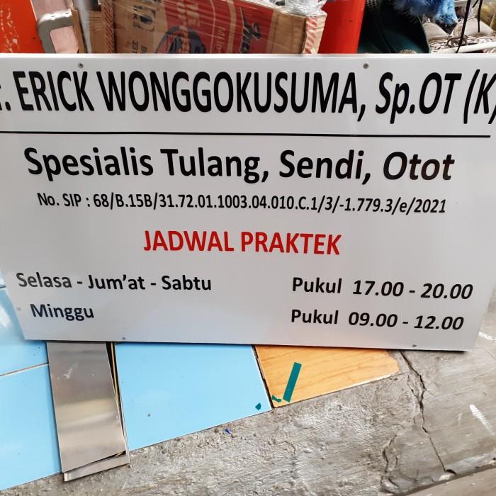 

Terlaris Papan Nama Dokter + Rangka