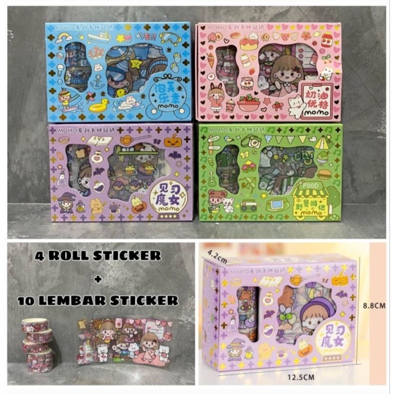 

[grosir]STIKER Set MOMO 4 Roll dan 10 Lembar box