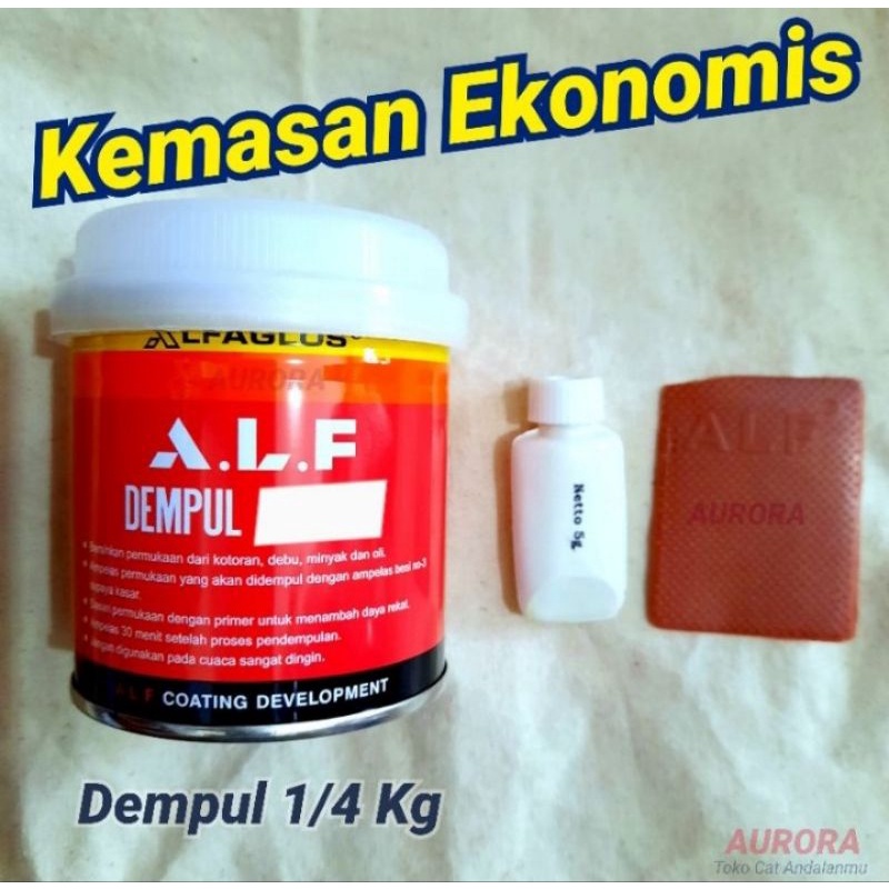 Dempul Alfagloss Seperempat Kilo  Cocok Untuk Body Mobil Motor dan Meubel
