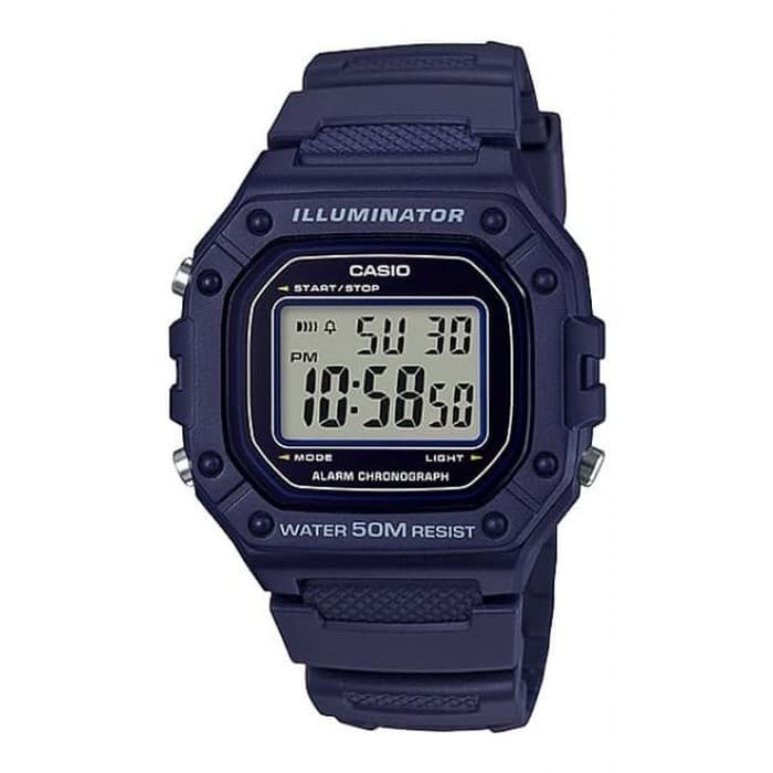 Flash Sale Casio Original Pria W-218H-2Avdf Rubber Strap Terlaris