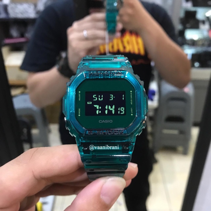 Promo Casio Gshock Dw 5600Sb-3 Skeleton Green Original Termurah