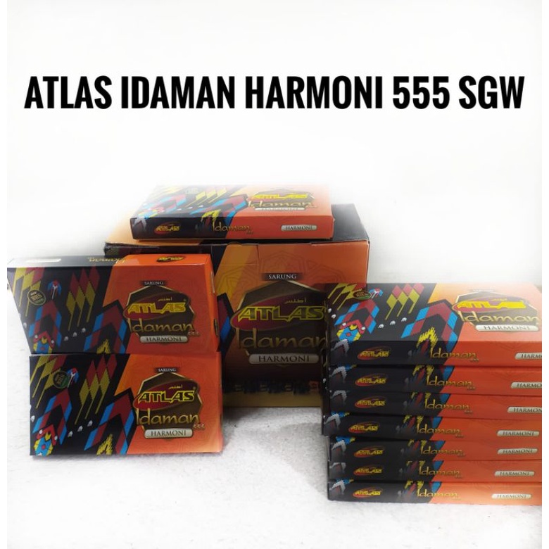 Sarung Atlas Idaman Harmoni 555 SGW Motif BHS Ecer Grosir SN