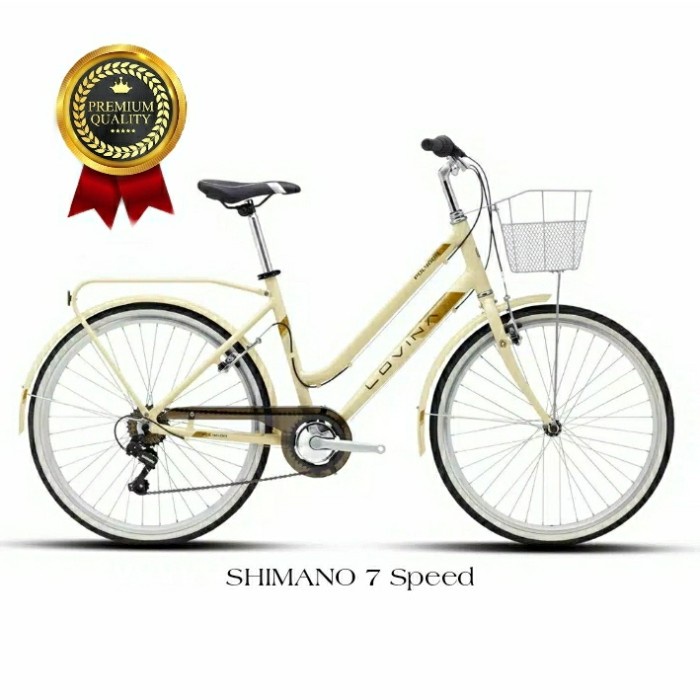 Terlaris Sepeda Keranjang Wanita Polygon Lovina 26Inch 7 Speeds