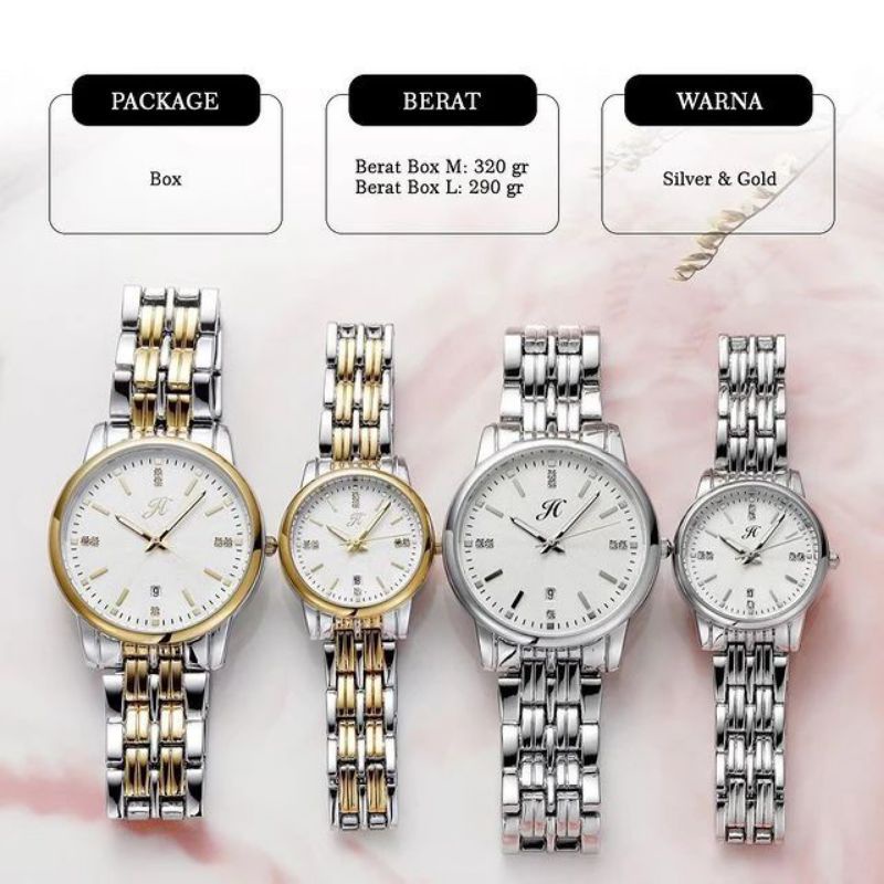 JAM TANGAN COUPLE 6003 JIMS HONEY + BOX EXCLUSIVE