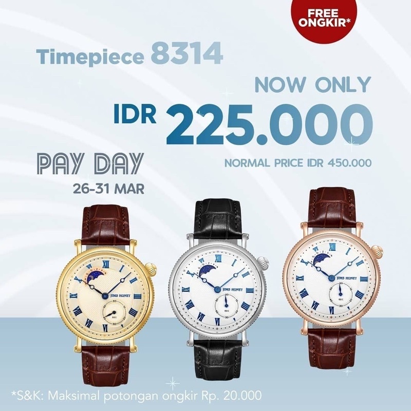 JAM TANGAN 8314 JIMS HONEY + BOX EXCLUSIVE