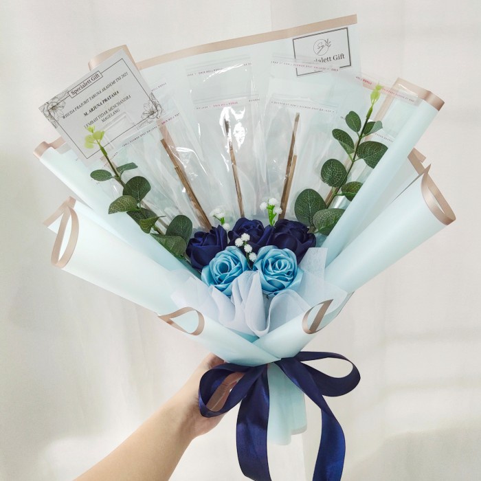 

Buket Uang Kosong Rangka Money Bouquet 10 Lembar + Bunga Satin
