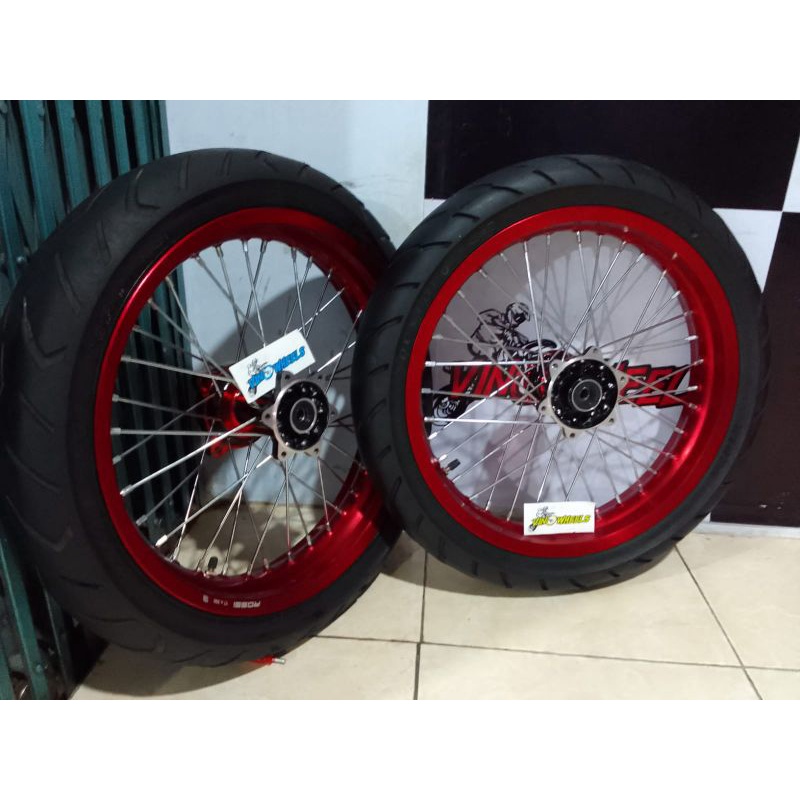 PAKET HEMAT WHEELSET VELG RODA SUPERMOTO KLX DTRACKER