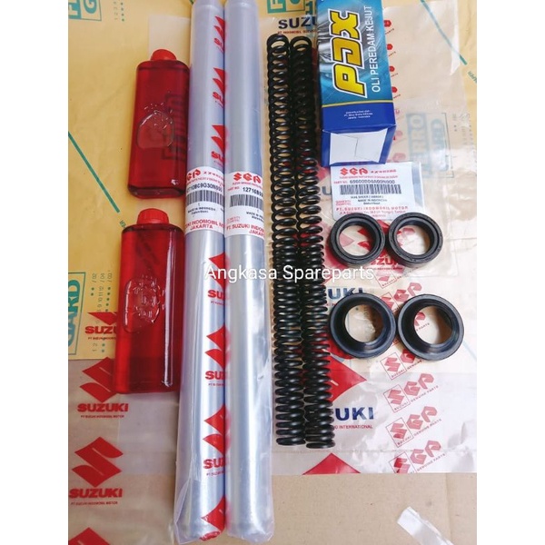 As Shock 2pcs + per + Seal + Oil shock Suzuki Smash 110 Shogun Old Shogun Lama Ori SGP