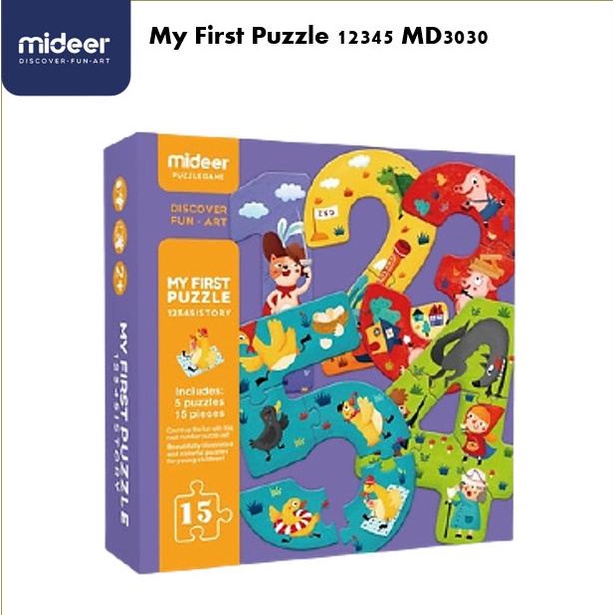 Mideer My First Puzzle 12345 Mainan Edukasi Anak Md3030