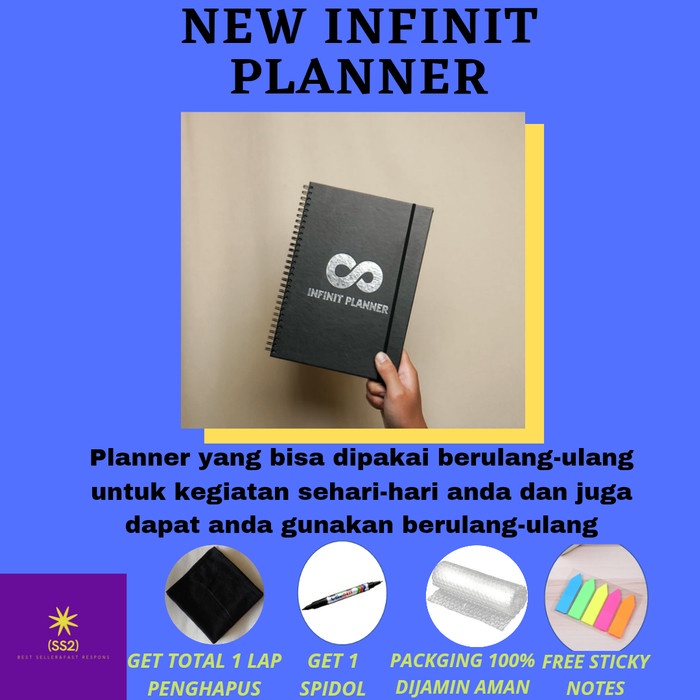 

TERBARU Buku agenda Infinit planner Whiteboard book buku planner hitivity /BUKU TULIS SEKOLAH/BUKU