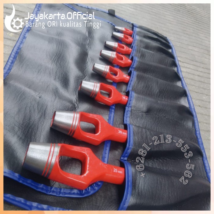

Mesin Pembolong Plat Besi Baja Set 8Pcs Matador Hollow Punch Original
