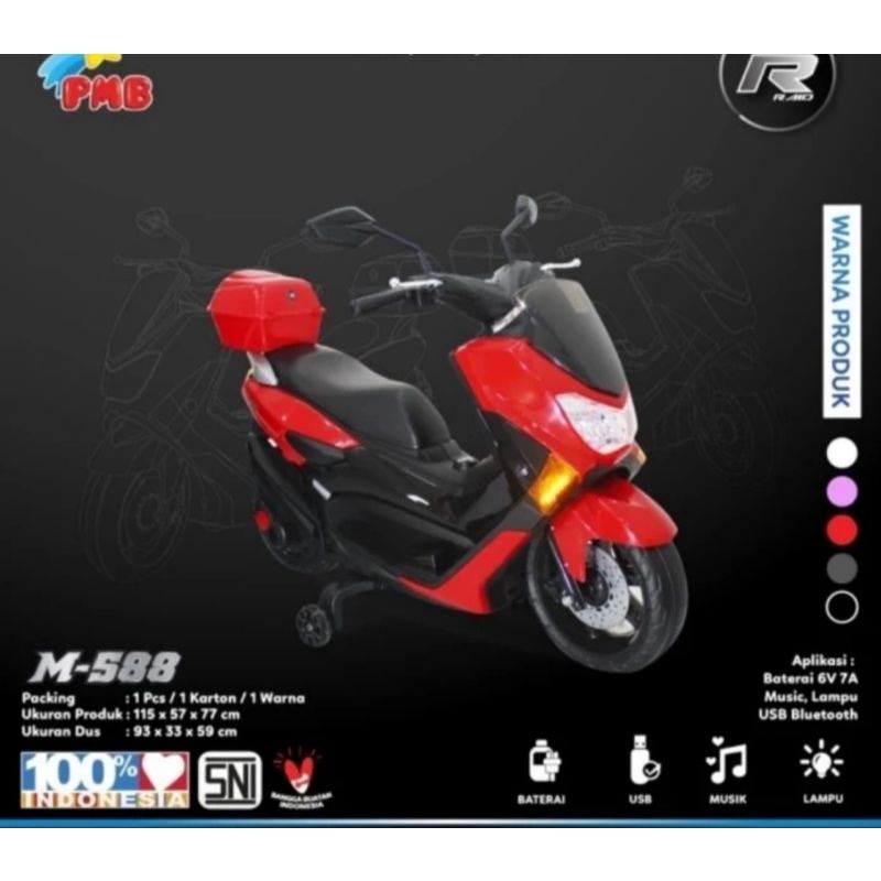 Motor Aki Anak Nmax M-588 mainan anak motoran Nmax