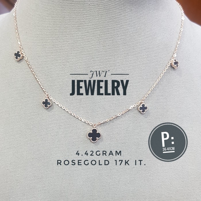 KALUNG KOYE EMAS CLOVER VCA BLACK