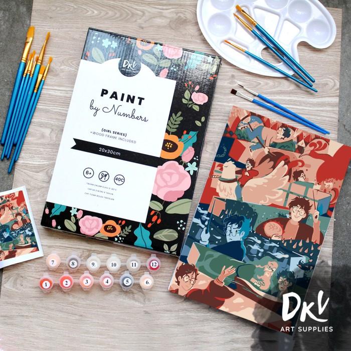 

Terlaris Paint By Number 20X30Cm Girl Series Diy Painting Kit Mewarnai Lukisan