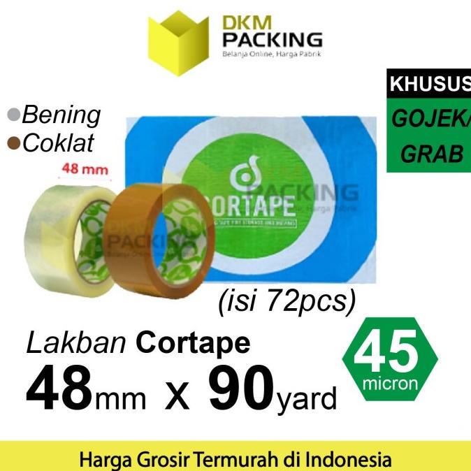 

HOT SALE Lakban 48mm x 90yard CORTAPE Plakban Isolasi PREMIUM OJOL /DUS