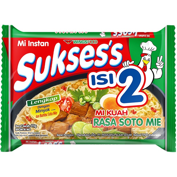 

SUKSESS MIE KUAH ISI 2 RASA SOTO MIE 111 GR