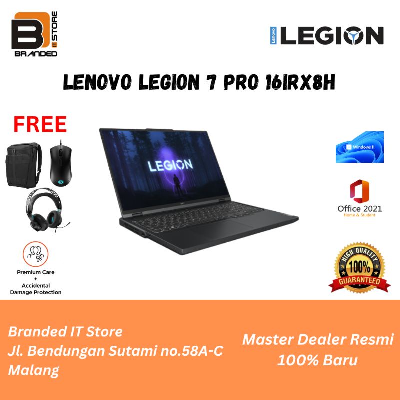 LAPTOP LENOVO LEGION PRO 7 16IRX8H-36ID | I9-13900HX 32/2TB RTX4080