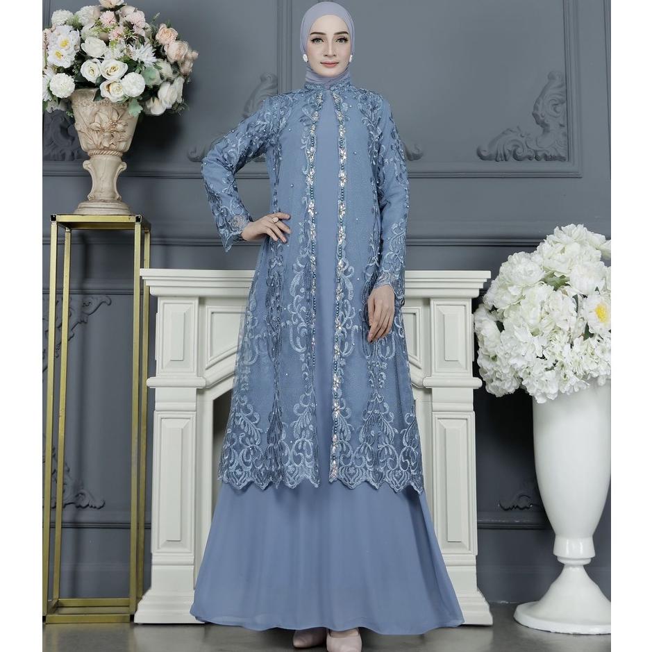 GAMIS CERUTY LONG OUTER/ GAMIS/ GAMIS TERBARU/ GAMIS PESTA/ GAMIS KONDANGAN/ GAMIS TILE/ GAMIS BRUKA