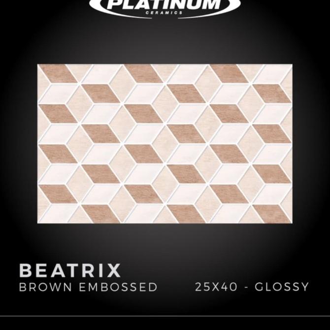 KERAMIK 25X40CM PLATINUM BEATRIX BROWN perkakas 54PR23