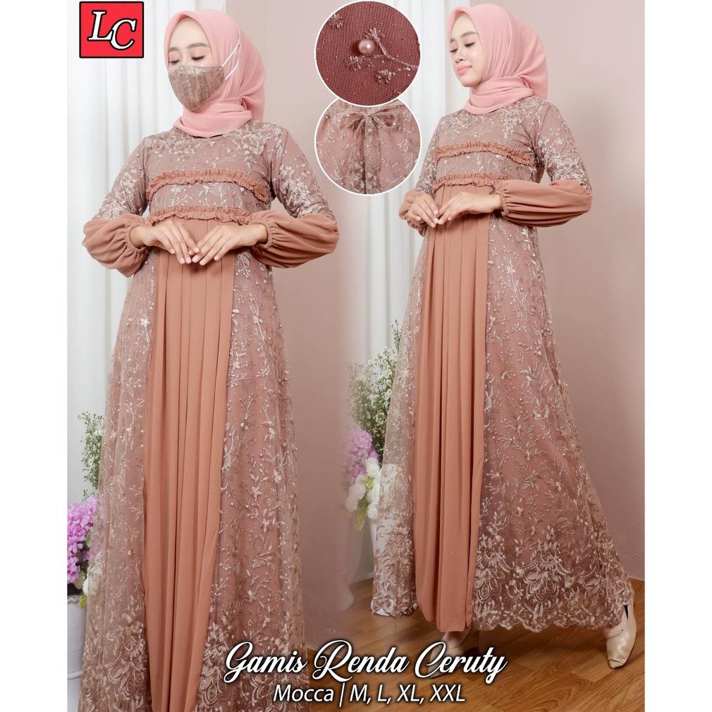 GAMIS RENDA CERUTY/ GAMIS/ GAMIS CERUTY/ GAMIS TILE/ GAMIS PESTA/ GAMIS BRUKAT/ DRESS KONDANGAN