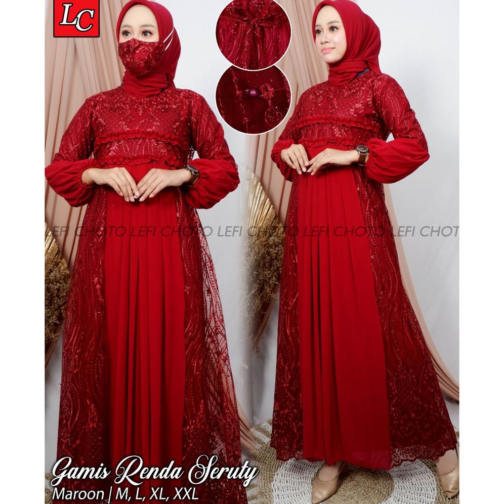 GAMIS RENDA CERUTY/ GAMIS/ GAMIS CERUTY/ GAMIS TILE/ GAMIS PESTA/ GAMIS BRUKAT/ DRESS KONDANGAN