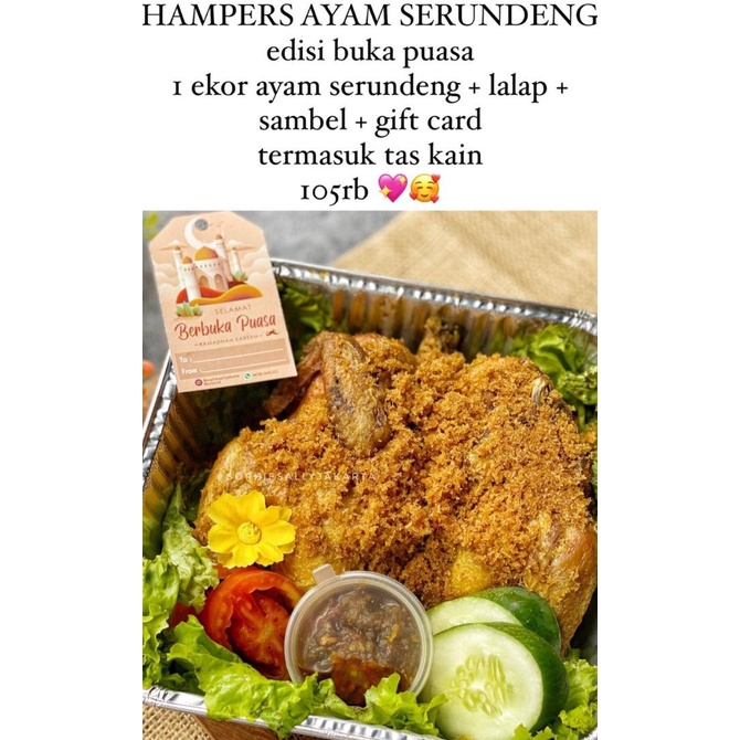 

Promo Hampers Ayam Serundeng Idul Fitri / Lebaran Edition