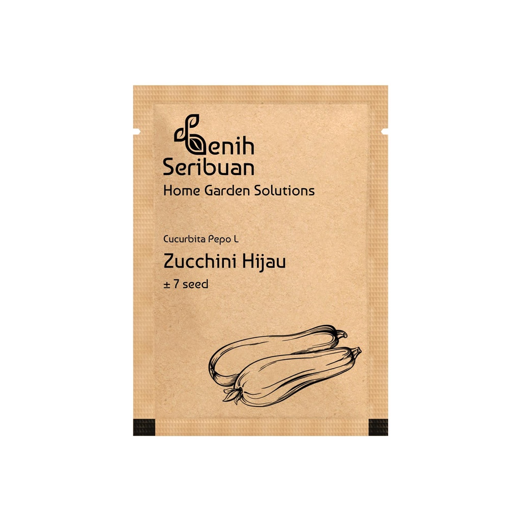 Benih Seribuan - Bibit Sayuran Zucchini Hijau F1 Hibrida Premium