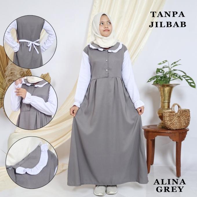 gamis anak perempuan gamis remaja winda umur 11 - 13 tahun