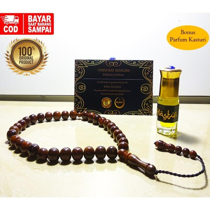 Tasbih kokka Bulat Besar 33 Bonus Parfum Kasturi (Asli Bersertifikat)