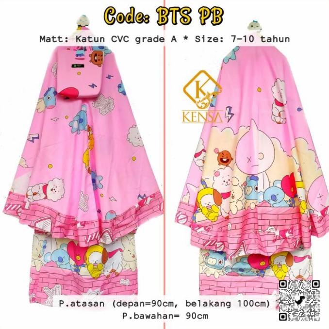 MUKENA ANAK KARAKTER BT21 / BTS