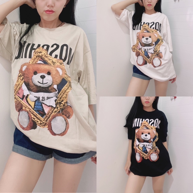 kaos oversize wanita pendi/mickeymouse/unicorn/kawssquad/moschinodt.oversize kaos wanita.kaos oversize cwe polos korean murah