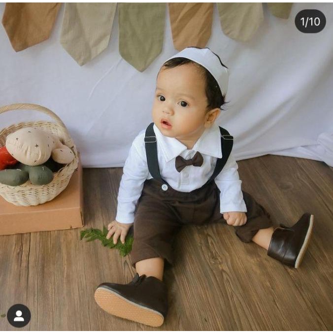 4pc@54 babeebabyshop KOKO suspender baju koko anak baju koko bayi