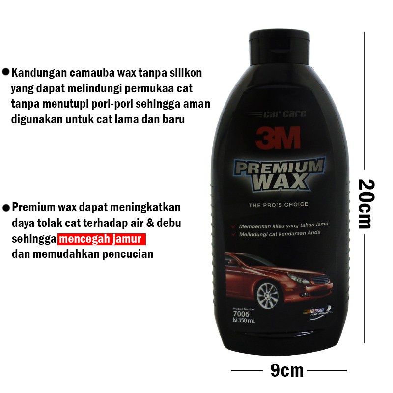 3M Auto Pengkilap Body Mobil/Motor 350 ML Liquid Car Wax 3M-7006