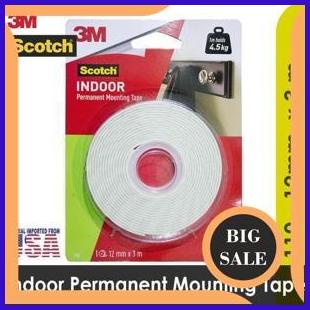 

3M Indoor Permanent Mounting Double Tape 12 mm x 3 mm Scotch 110 onderdil 54PR23
