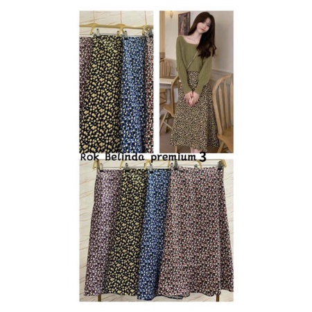 ROK A 7/8 LIANG JIALI FULL FLOWER PREMIUM ROK SETENGAH TIANG FLOWER WANITA ROK A PENDEK WANITA ROK F