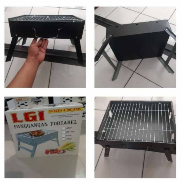 Panggangan Bbq portable LGI portable mura ukuran besar kompor alat pemanggang ikan alat pemanggang s