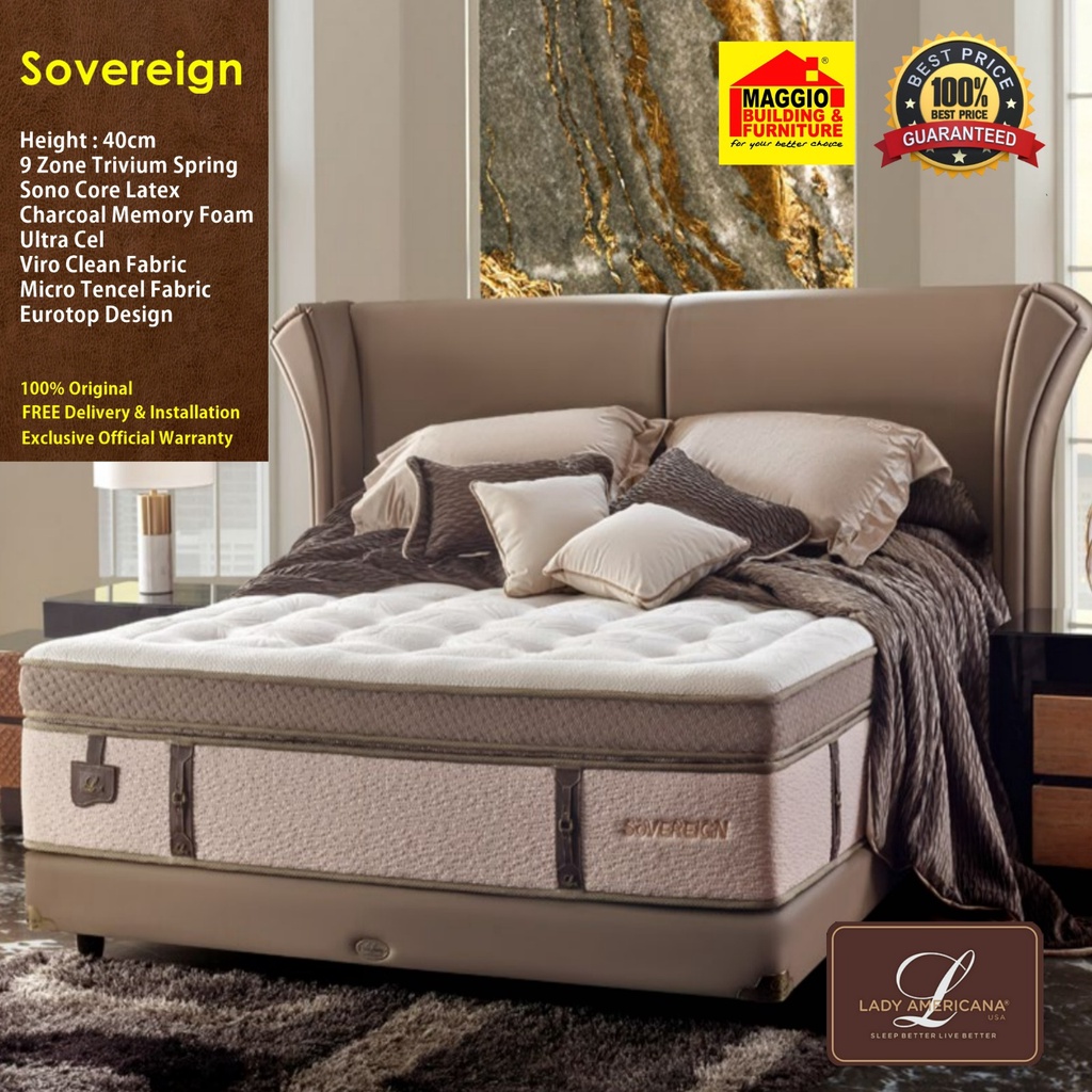 KASUR LADY AMERICANA - KASUR SPRINGBED LATEX - SOVEREIGN - LADY