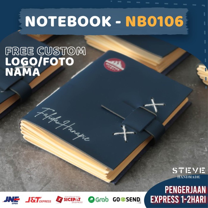 

Terlaris Notebook Kulit Buku Tulis Catatan Free Custom Nama & Logo Nb0106 Steve