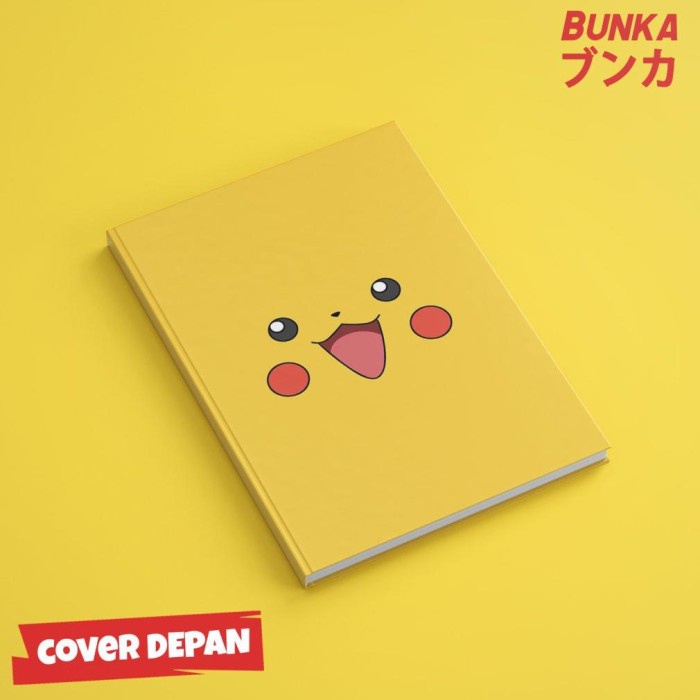 

BISA COD Notebook Pokemon Pikachu Face Hardcover A5 Buku Tulis Catatan Note /BUKU TULIS SEKOLAH/BUKU