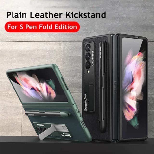 Terlaris Case Samsung Galaxy Z Fold3 5G Fold 3 Magnetic Kickstand S Pen Holder