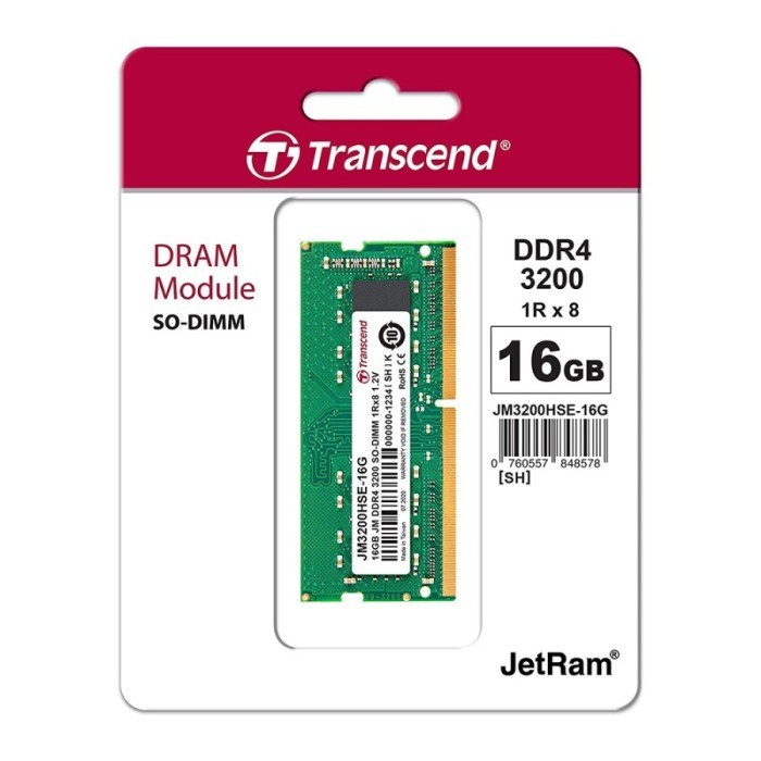 Terlaris Ram Transcend Sodimm 16Gb 3200 - Ram Laptop Ddr4 16Gb 3200Mhz