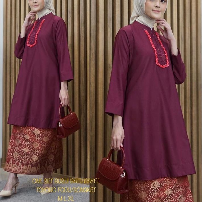 TUNIK TOYOBO BATU PAYET//TUNIK KAMARI//ATASAN MELAYU
